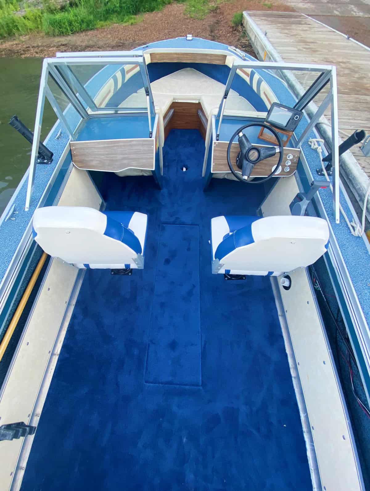 Blue Flooring Replacement in Boat
