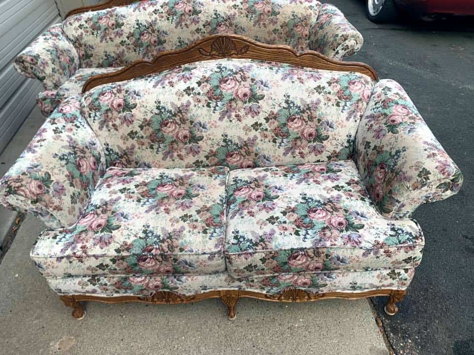 Classic Floral Loveseat - Furniture Repair