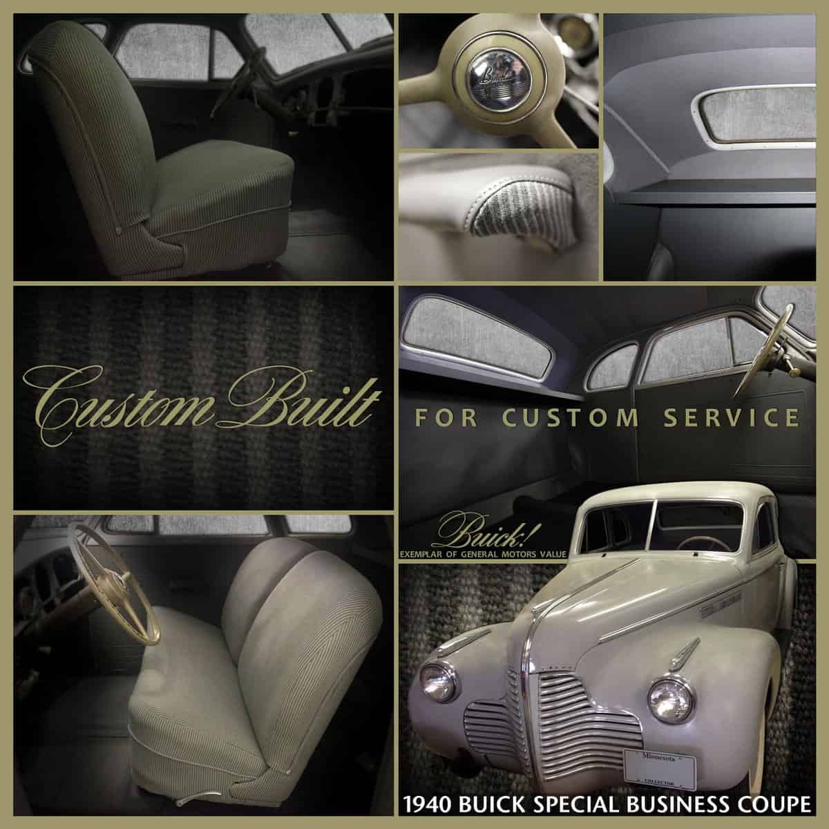 Automobile Upholstery Restoration - 1940 Buick Special Business Coupe