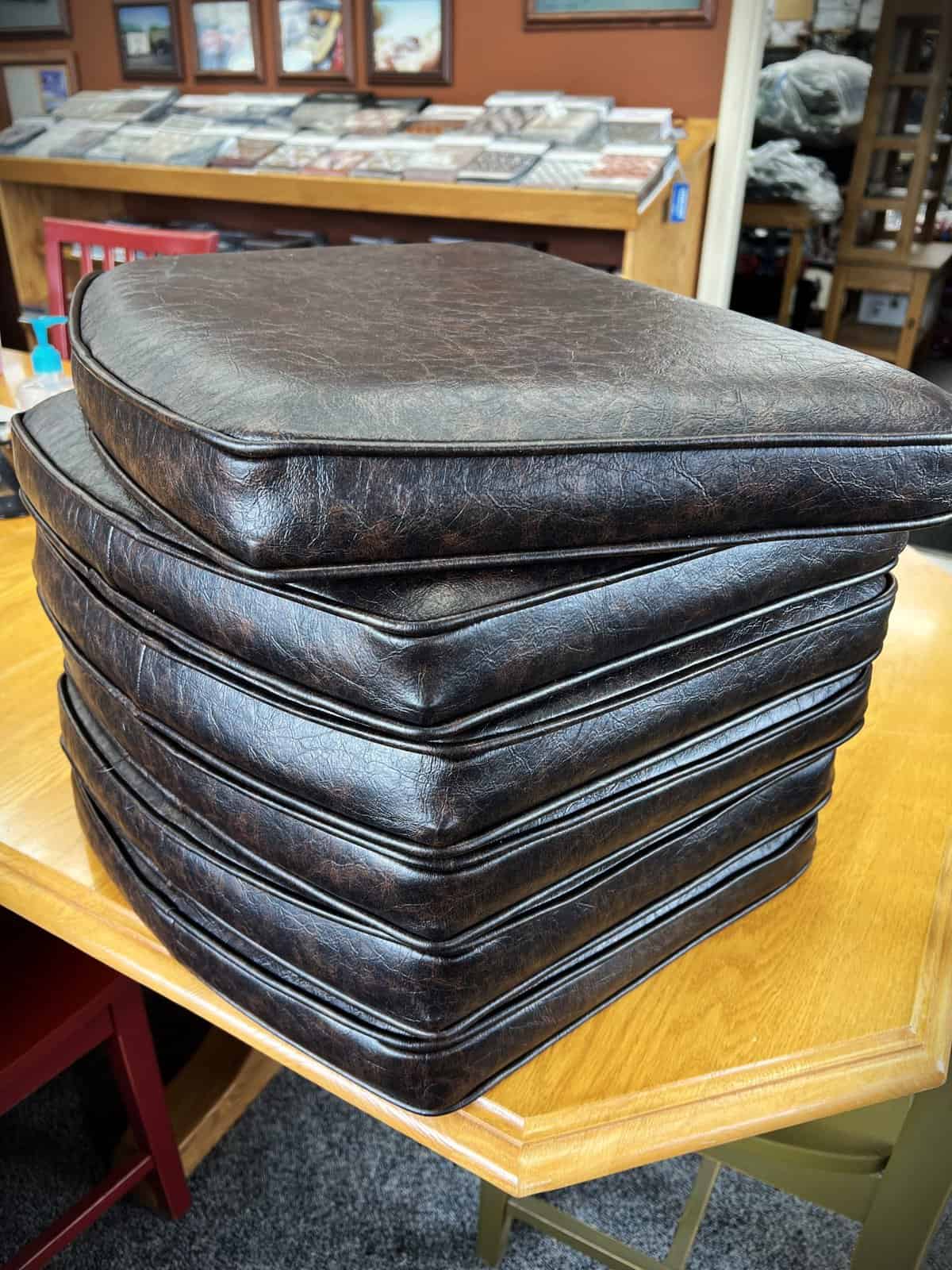 Faux Leather Dining Chair Cushions